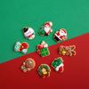 Mini Christmas Resin Figurine Crafts Santa Trees Elk Snowman Bells Flatback Cabochon Scrapbook Ornament Diy Hairwear Accessories