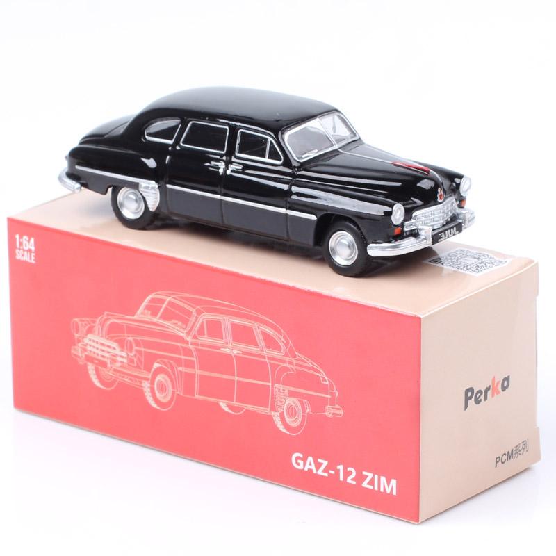 Perka Масштаб 1/64 Винтажный Советский Горьковский ГАЗ 12 ЗИМ Литые Игрушечные Машинки Модель Автомобиля Миниатюры Подарки Черный