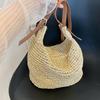 Yogodlns Женская тканая сумка в стиле ретро Sen Grass, новинка 2023 года, тканая сумка большой емкости для отдыха, модная сумка на плечо для пляжного отдыха, женская сумка