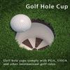 Golf Putting Cup and Grass Style Cover Set for Backyard Practice, Round Cup with Removable Cap and 3-Hole Base Design