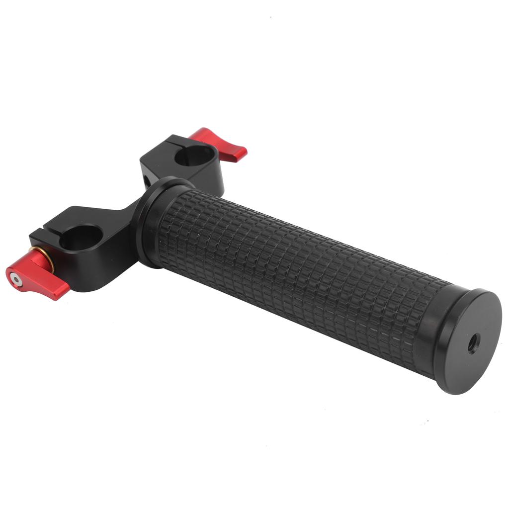 15mm Aluminium Alloy Single Shoulder Rail Connector DSLR Camera Dual Hole Basic Handle Clamp