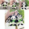 Delightful Plush Panda Keyring Pilot Bear Stuffed Doll Cute Bag Charm Gift Set