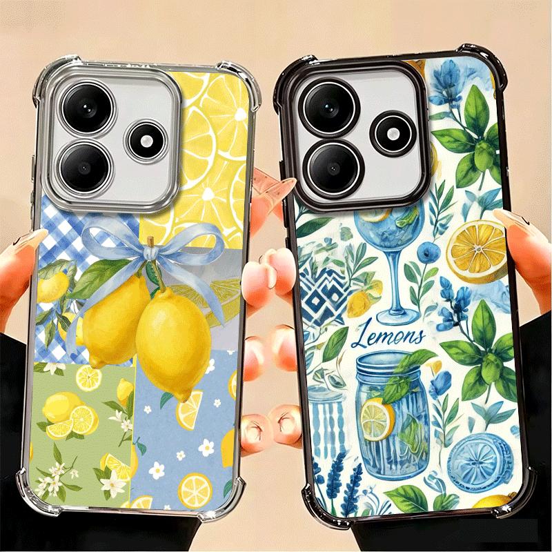 Летние Фрукты Лимон Мягкий Чехол Для Телефона Для Xiaomi Poco X7 X8 Pro Max X6 X5 X3 F8 Ultra F7 M8 M7 M5S Redmi 15C 15A 15 14C 13C 12C 13