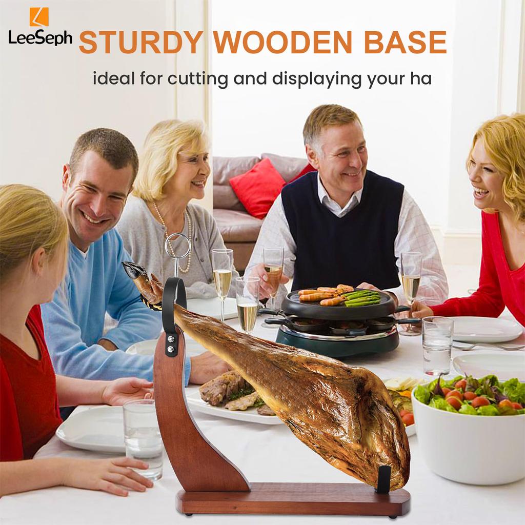 Подставка для хамона Leeseph, устойчивая и прочная подставка для нарезки хамона, подставка для нарезки прошутто для рождественских праздничных ужинов и посиделок