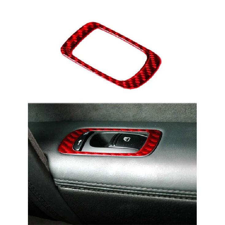 Door Lift Control Stickers For Porsche Cayenne 2003 2004 2005 2006 2007 2008 2009 2010 Carbon Fiber Car Interior Accessories