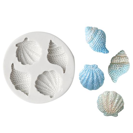 Силиконовая форма, легко извлекаемая, не липкая, термостойкая, многогранная, ракушечная, эпоксидная форма для выпечки