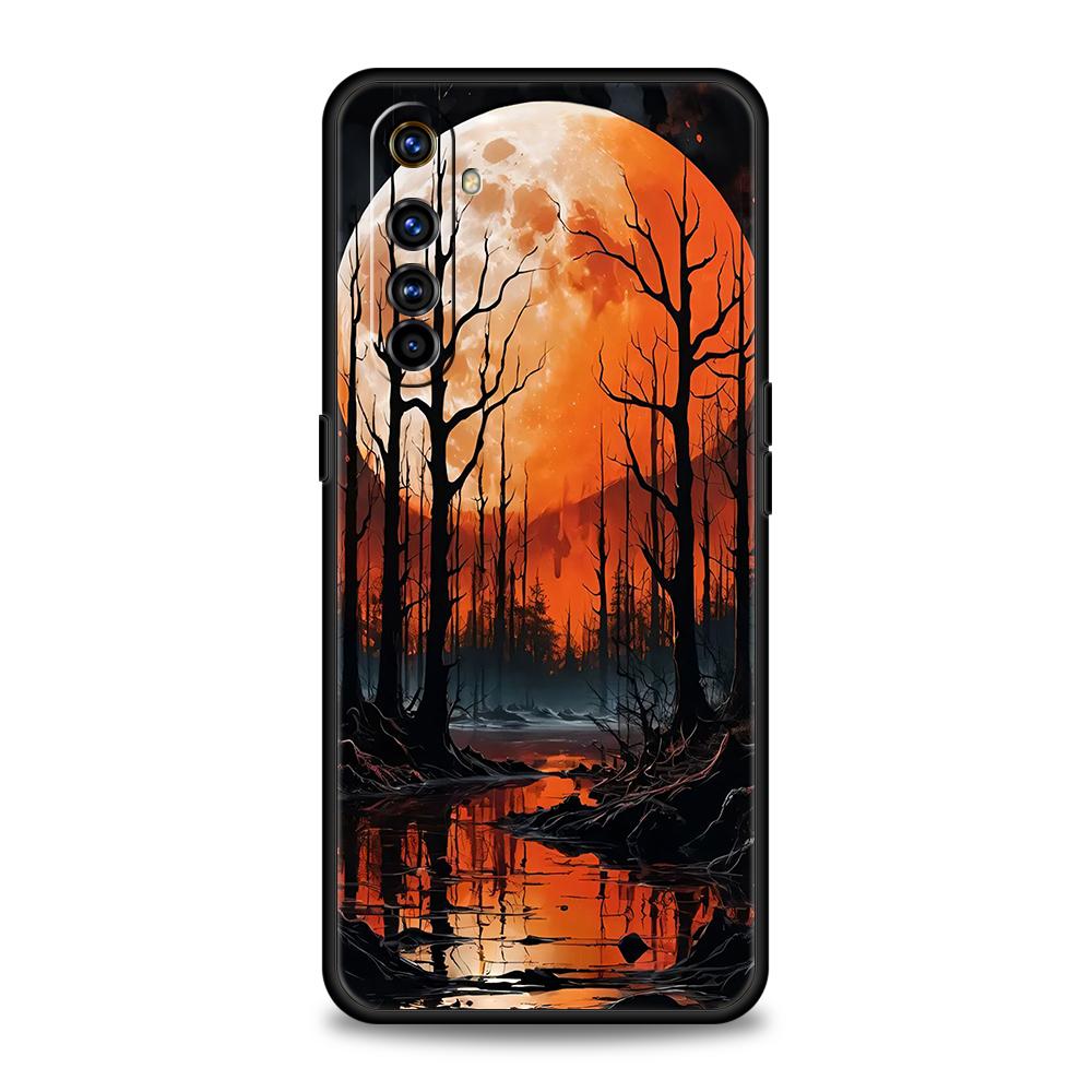 Луна на ветке для чехла телефона Realme GT Neo 2 3 3T 5 Для Realme 12 11 5G 10 9 8 5G 7 6 GT5 GT3 GT2 Pro Plus C25 C35