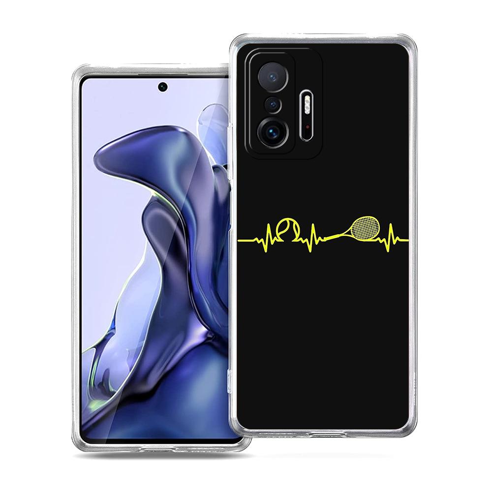 Прозрачный чехол для телефона для Xiaomi Mi 14 13 12 11 Ultra 13T 12T 11T Poco X3 NFC F3 F6 Pro Lite 5G Мягкий ТПУ корпус Сумка для спортивного тенниса