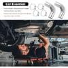 2PCS Diesel Heater Exhaust Pipe,24mm Elbow with Clamps | Stainless Steel Flexible Hose,Universal Diesel Heater Parts,90° Elbow for