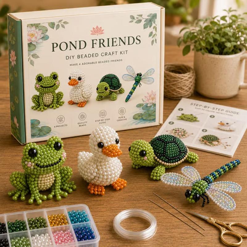 3D Beaded Animal Craft Kit Beginner Friendly DIY Animal Beading Set Stress Relief Handmade Craft for Adults Home Leisure Time Activity