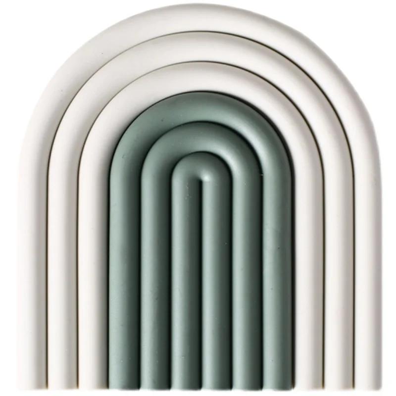 Подставки под радужные в скандинавском стиле, изоляционные прокладки, коврики под чашки, нескользящие подставки под приборы, домашний декор, кухонные аксессуары