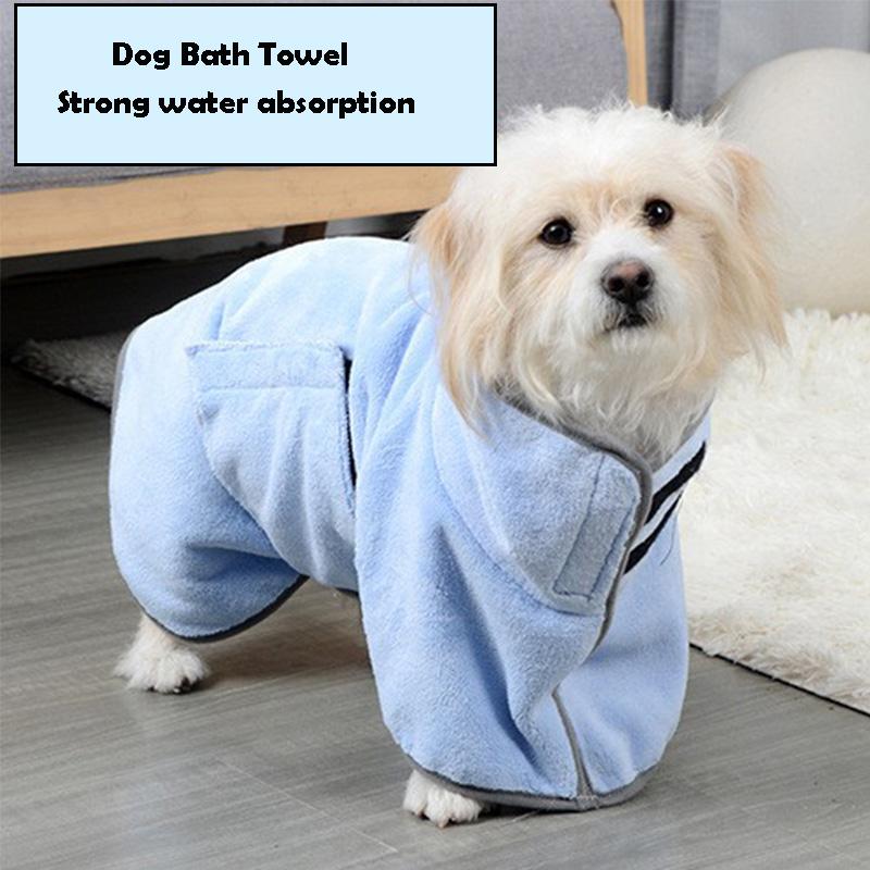 Pet Absorbent Towel Dog Cat Bath Quick-drying Towel Large Bathrobe Supplies