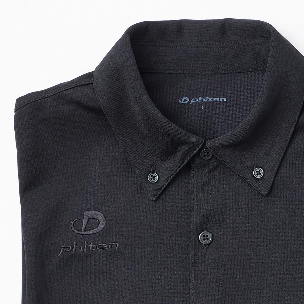 Рубашка поло phiten SMOOTH DRY, черная, размер S, с коротким рукавом, для бизнеса, спорта, гольфа, крутая, бизнес-форма, устойчивая, впитывающая пот, быстросохнущая, для мужчин