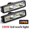 2Pcs 6Inch Led Work Light Spot Beam Bar Car Suv Offroad Driving Fog Lamps