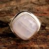 Кольцо ручной работы с лунным камнем, твердое серебро 925 пробы, ювелирные изделия с июньским камнем