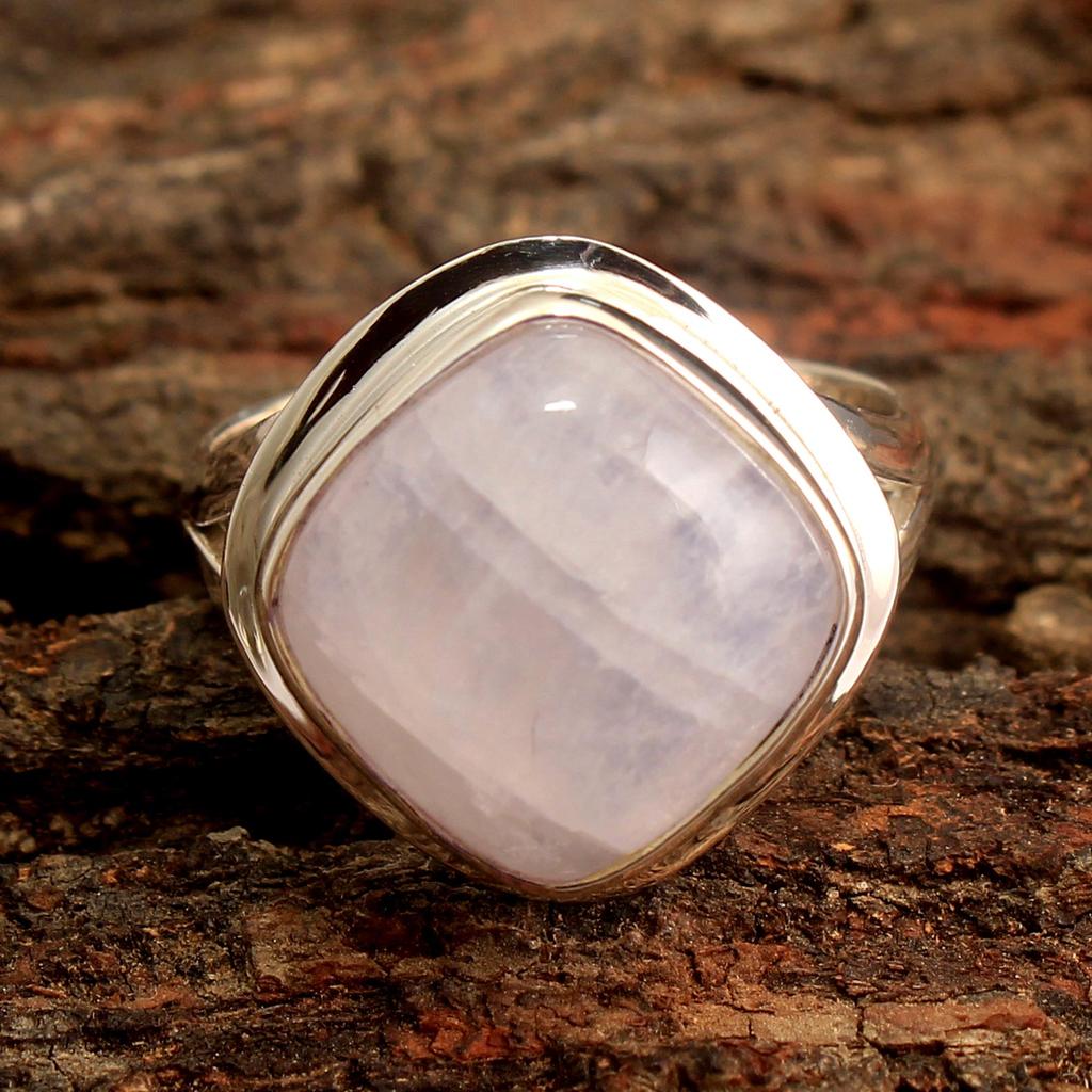 Кольцо ручной работы с лунным камнем, твердое серебро 925 пробы, ювелирные изделия с июньским камнем