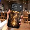 2D чехол для телефона с узором Золотой Феникс для iPhone 17 16 15 14 13 12 11 X XR XS Max Pro 8 plus - Стеклянная защитная крышка