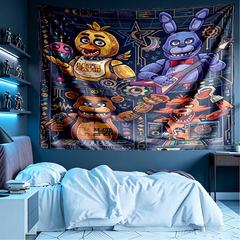 Гобелен с принтом Five Nights at Freddy's, легкое настенное панно, для спальни, общежития, гостиной, домашнего декора, подарок на день рождения, Рождество для друзей