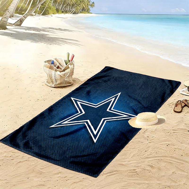 Пляжное полотенце с принтом Dallas Cowboys, Большое мягкое быстросохнущее полотенце для пляжа, кемпинга, плавания
