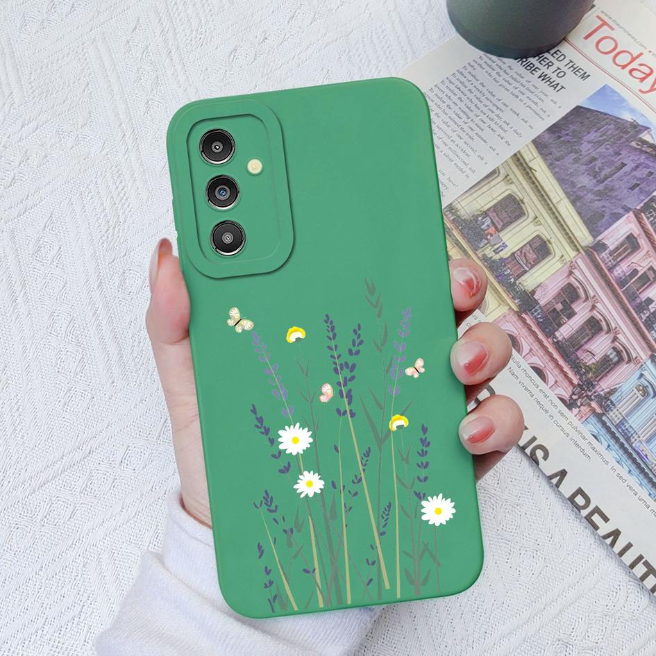 Мягкий чехол для телефона Samsung Galaxy M23 M32 M54 A31 A51 A71 A23 A14 A13, квадратный защитный силиконовый чехол с цветком авокадо, задняя крышка для Galaxy Coque, бампер