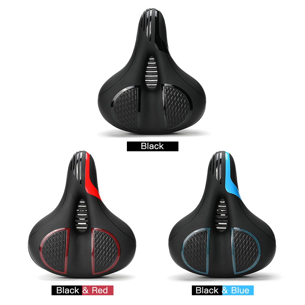 Shock Absorbing Wide Bike Seat Bicycle Saddle with Tool Waterproof Breathable Hollow Bicycle Seat Cushion Mountain Bike