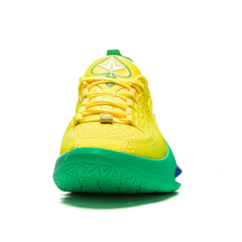 Li Ning JB3 Покрытие Защита от заваливания Низкие Баскетбольные кроссовки Мужские Желто-зеленые ABAU107-31