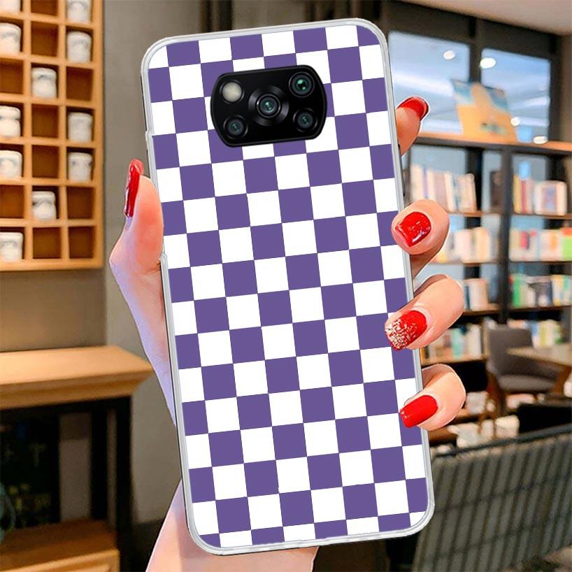 Retro Classic Chess Board Grid Cover Phone Case For Xiaomi Poco F7 Ultra X7 X6 X5 Pro M7 Redmi 15C 15 13C 13 12C 12 10C 10 9A 9C