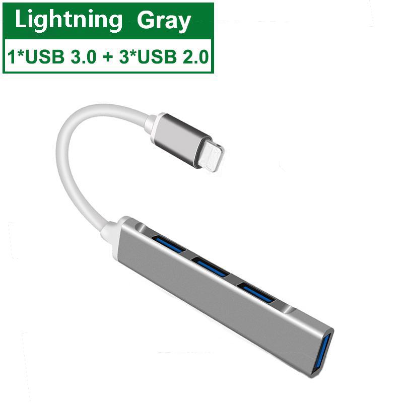 Тип C USB C HUB Высокоскоростной 4-портовый мульти-разветвитель адаптер OTG для Lenovo HUAWEI Xiaomi Macbook Pro 15 Air Pro аксессуары
