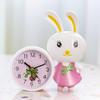 Красочный детский будильник в виде кролика с длинными ушами, мультяшный будильник, креативный маленький будильник, студенческий маленький будильник, прикроватные часы для спальни