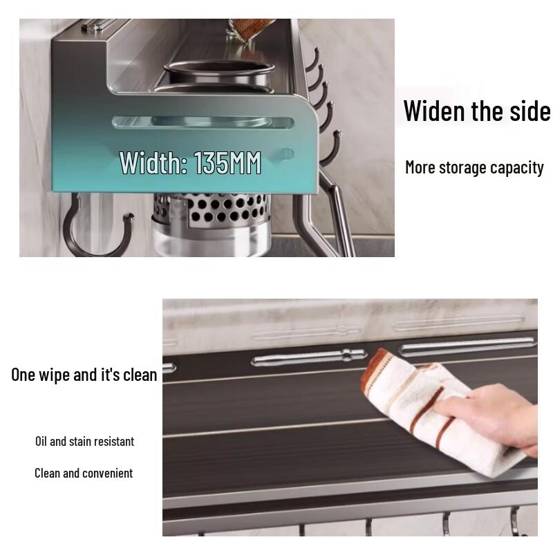 Многофункциональная кухонная полка из нержавеющей стали