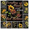 5d Diamond Mosaic Painting Sunflower Poster Landscape Full Round Diamond Embroidery Art Kits Landscape Home Decor