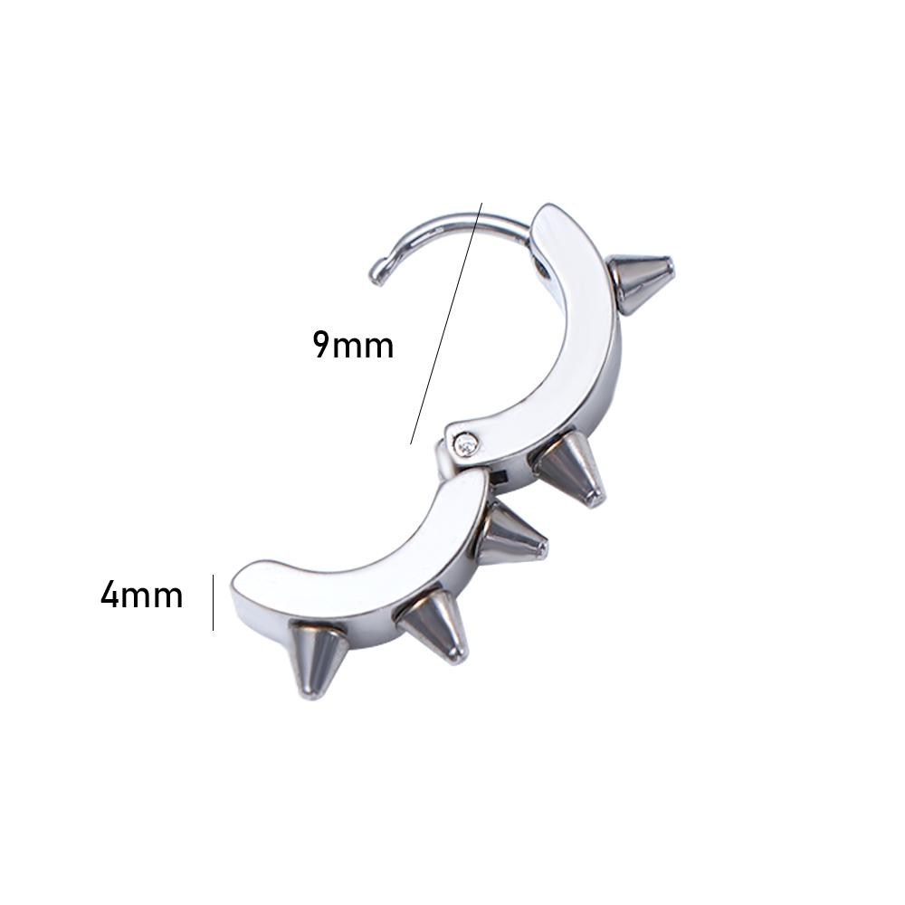 Round Hoop Earrings Spike Stud Earrings Clip Earrings Punk Rivets Ear Clip Women Men Earrings