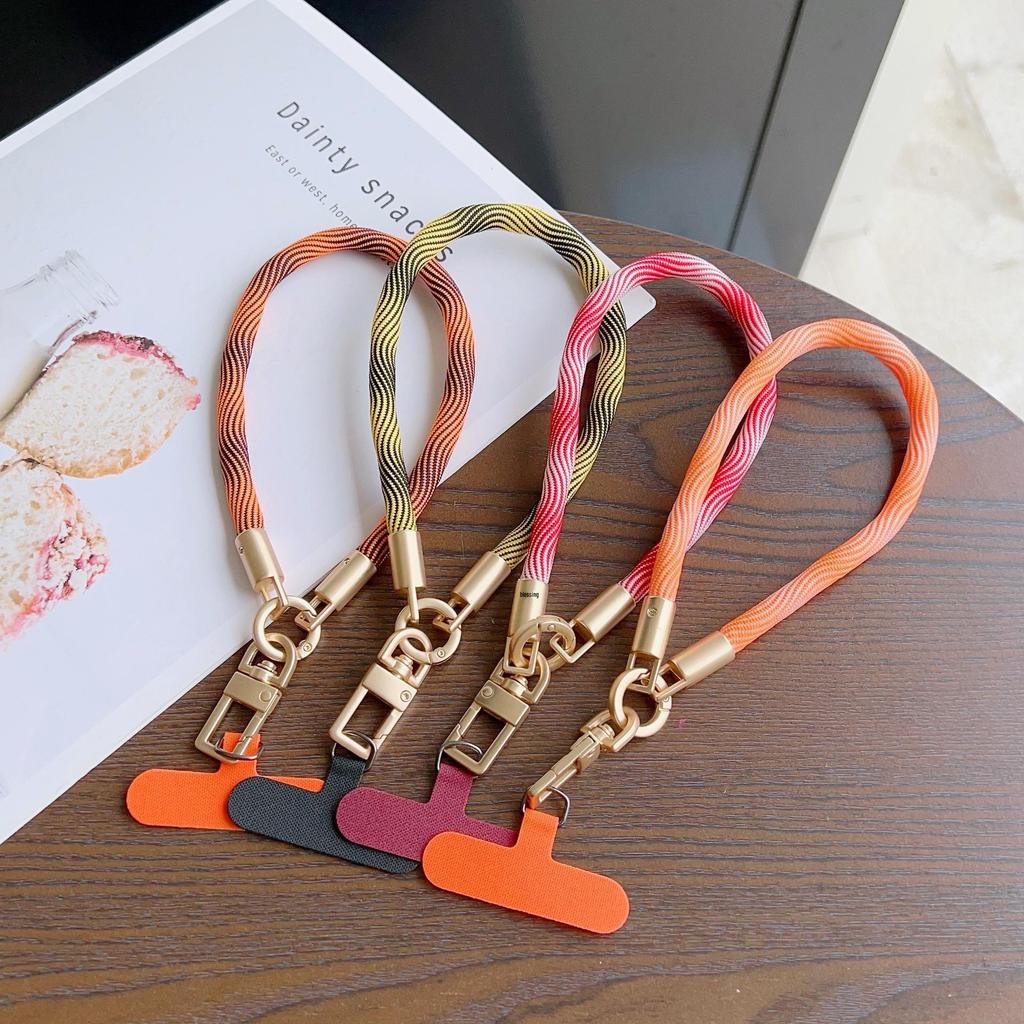 Colorful Tuhao Gold Braided Mobile Phone & Water Cup Lanyard Bracelet