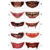 Temporary Tattoo Easy To Use Eco-friendly Waterproof Fun Painless Body Art Tool Paper Halloween Horror Mouth Tattoo for Masquerade