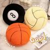 Adorable Realistic Sports Plush Toy Cushion Featuring Football Basketball And Tennis Designs