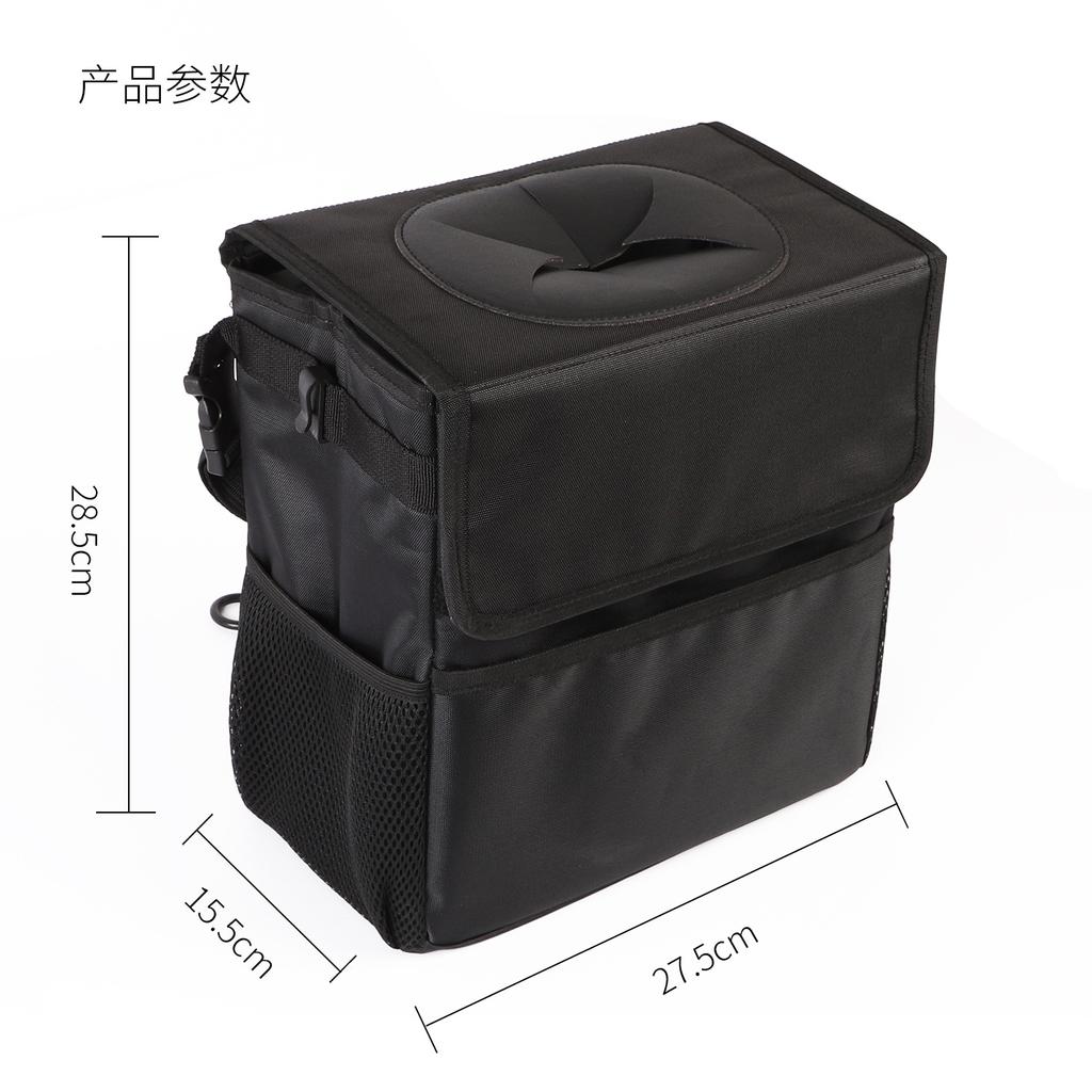 Car Trash Can Waterproof Liner Creative Trash Oxford Material, Washable and Durable Black Car Trash Can Car Folding High Quality