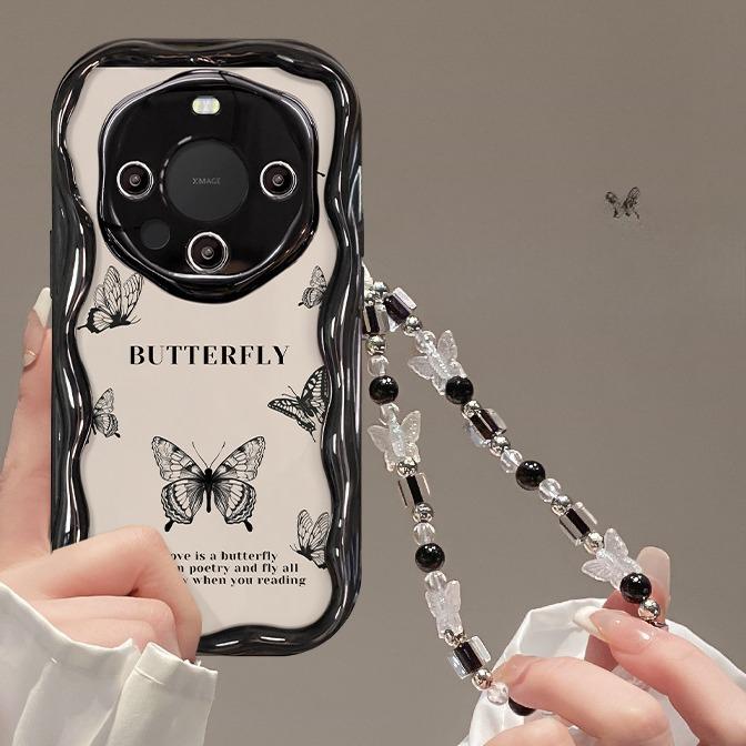 Подходит для Mate60/50pro Чехол для мобильного телефона Nova12/7 Full Screen Butterfly Chain P30 Silicone All-inclusive Honor 100