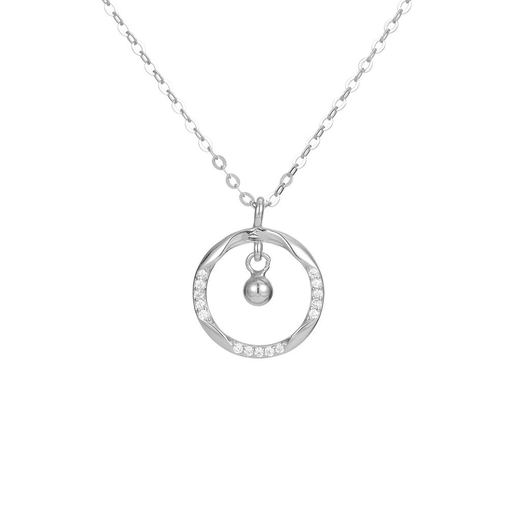 S925 Sterling Silver Gold Plated Mobius Ring Bell Necklace Women's Ring Pendant Niche Girls Collarbone Chain Jewelry