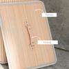 Foldable Laundry Basket with Lid, Rectangular, Handles, 40 x 30 x 60 cm, Natural