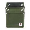 Canvas Two-Tier Tobi Waist Pouch (National Defense Model TSH-2D-DG) - Slim, Crush-Resistant Bellows Construction, Reinforced Bottom, and Inner Po