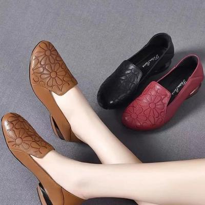 Мода Новинка 2025 Средний каблук Повседневные Женские Туфли Свадебные Ажурные Черные Квадратный каблук Формальные Туфли Работа