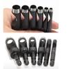 Punching Tool Hollow Hole Punches 1/4\'\'(6.35mm) Hex 6pcs/set 71mm Black Carbon Steel Leather Craft Tool Brandnew