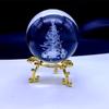 3D хрустальный шар с подставкой, планета, лазерная гравировка, глобус Солнечной системы, астрономический подарок, подарок на день рождения, стеклянная сфера, украшение для дома