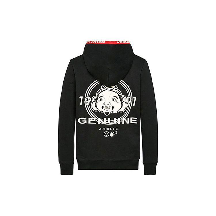 Evisu Треугольник Маленький M Принт Дарума Худи Мужские худи Черный 1EAHTM9SW306XX