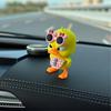 Creative Birthday Gifts 3D Printed Cute Duck Figurine with Glasses, Angry Pose Desk Decor, Miniature Collection Office Bookcase Car Ornament,