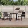 VidaXL 3-piece Garden Dining Set Black Textilene and Steel 3187041