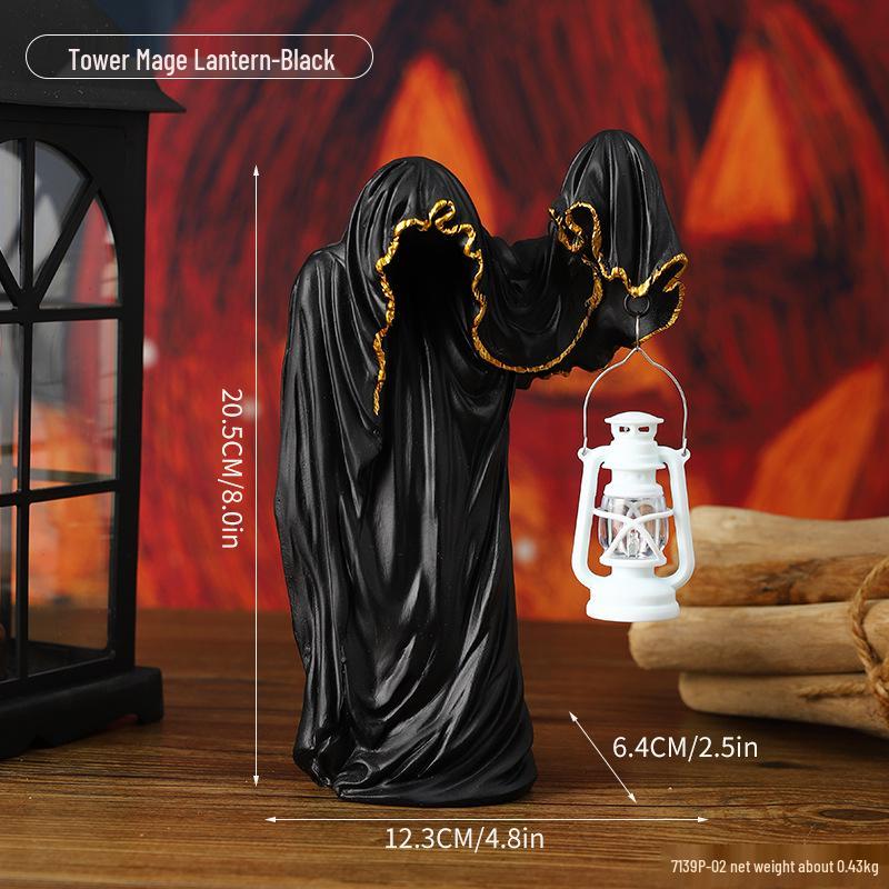 Подсвечник в виде черепа на Хэллоуин: Декорации ужасов для фестивалей привидений и реквизит для фильмов