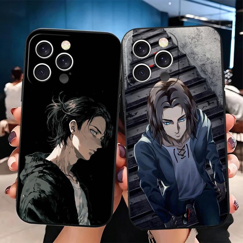 A-Атака Титанов Эрен Йегер Мягкий Чехол для Телефона для iPhone 16 16E 17 Air 15 Pro Max 14 Plus 13 Mini 11 12 7 Черная Крышка Задняя Она
