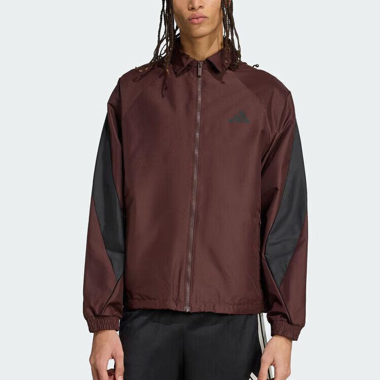 adidas Спортивный стиль Удобный Универсальный Поло Воротник Дышащая Куртка на молнии Мужские Куртки KB7621