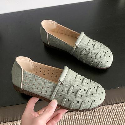 2025 Новые балетки женские повседневные с вырезами лоферы женские плетеные туфли на широкую ногу женские мокасины